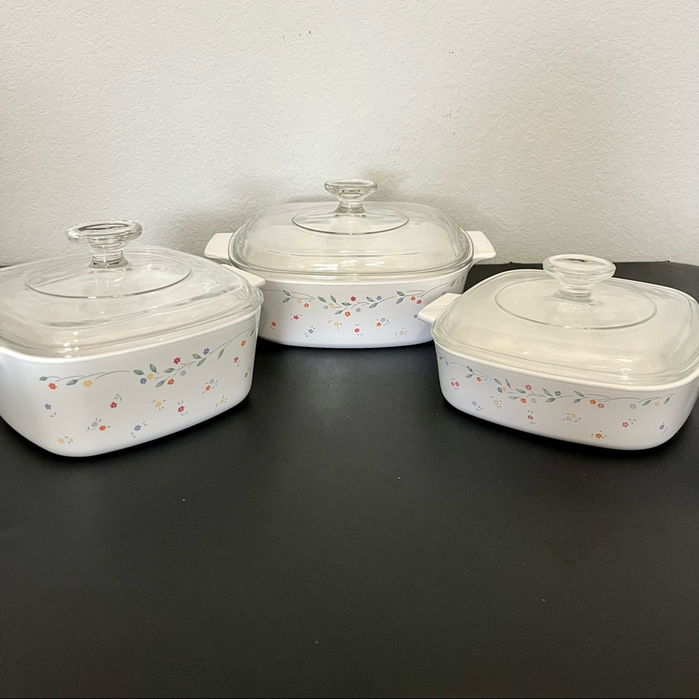 Corningware antique white baking dish set